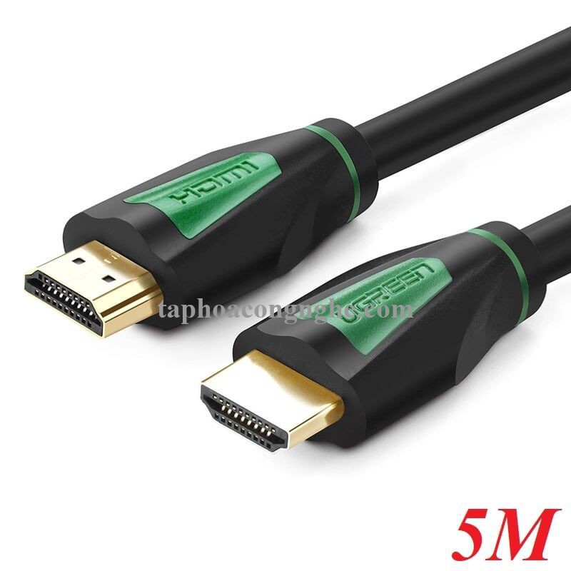 Ugreen 30193 5M màu Đen Cáp tín hiệu HDMI chuẩn 1.4 hỗ trợ phân giải 4K * 2K HD116 30030193